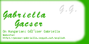 gabriella gacser business card